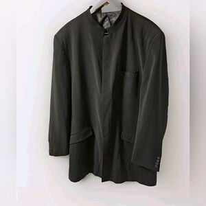 Vicci Uomo Italian Design Old Money Classic Black Business Jacket Coat Sz 50 XL